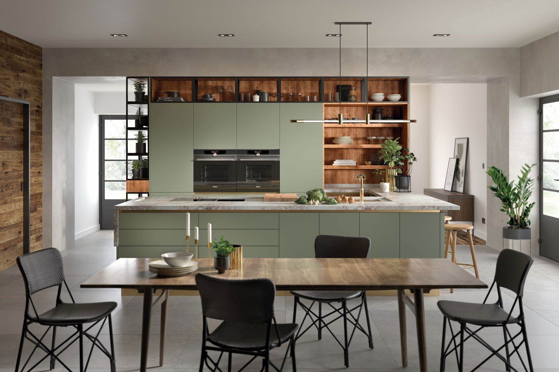 traditional handleless kitchen